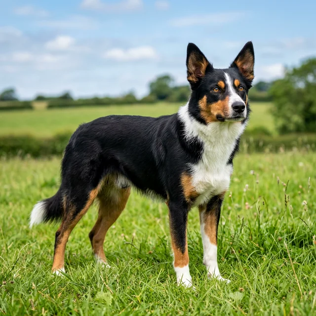 ブラック・トライカラーのボーダーコリー — タンポイント（at）の美しいマーキング